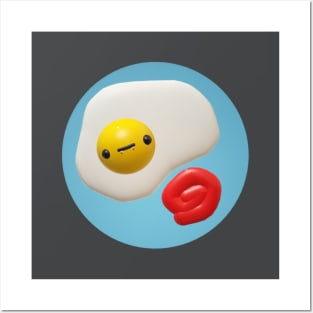 Cute 3D egg ketchup vampire Posters and Art